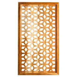 Acacia Wood Laser Cutout Wall Panel - Diamond