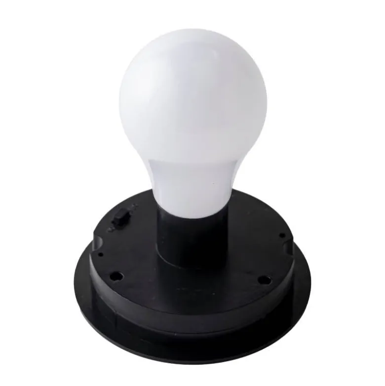 All-Weather Wicker Solar Table Lantern - Black