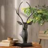 Aluminum and Marble Deer Bust Sculpture