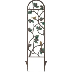 Aluminum Bird and Pinecone Trellis