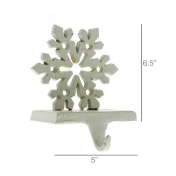 Antique White Snowflake Holiday Stocking Holder