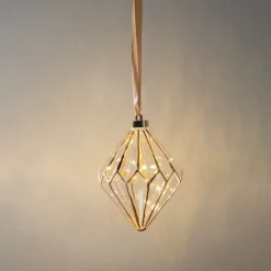 Battery Operated Micro LED Diamond Ornament