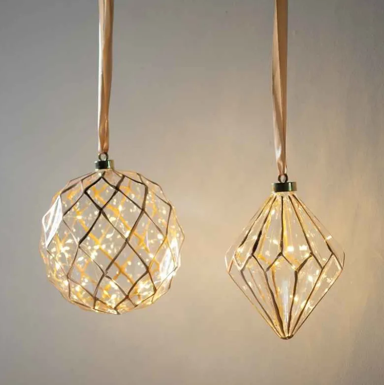 Battery Operated Micro LED Diamond Ornament