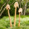 Bell Mushroom Garden Stakes, Set of 3