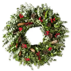 Berried Pine Cone Wreath with Hanger