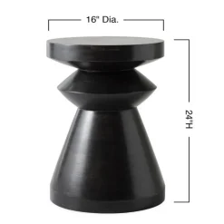 Black Chess Piece Side Table
