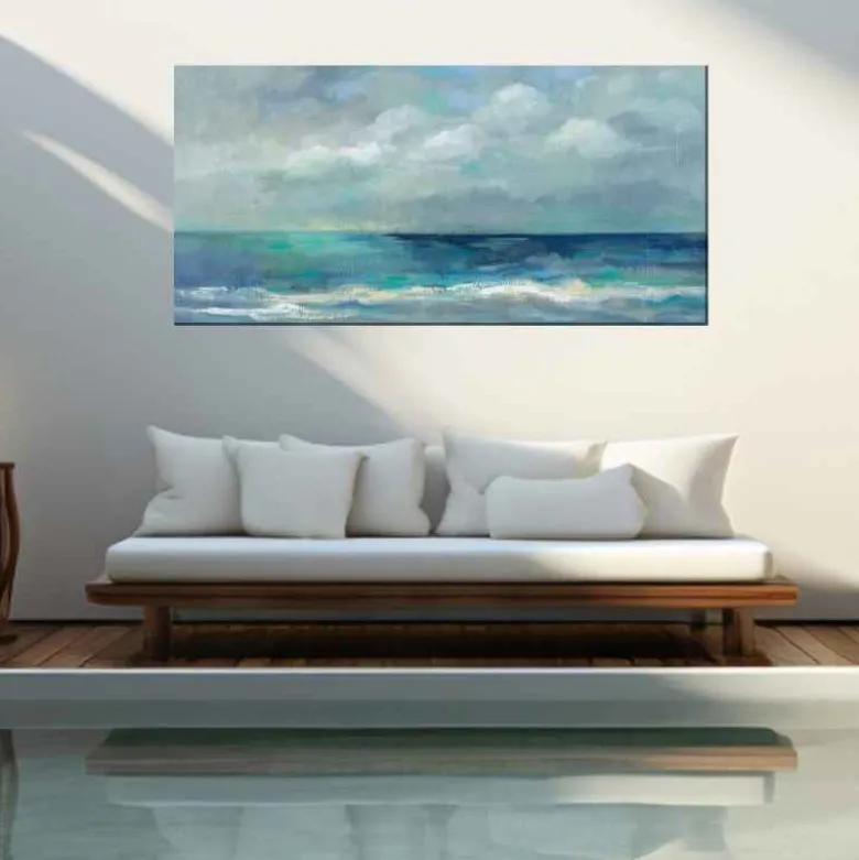 Blue on Blue Waterproof Canvas Art