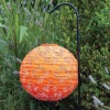 Brights Geo Palm Solar Lantern, 12"Dia. - Clementine