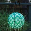 Brights Geo Palm Solar Lantern, 12"Dia. - Turquoise