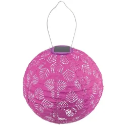 Brights Geo Palm Solar Lantern, 12"Dia. - Violet