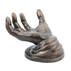 Bronzed Cast Iron Hand Statue with Black Finish