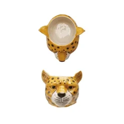 Ceramic Cheetah Head Planter/Bottle Cooler