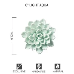 Ceramic Wall Flowers, 6