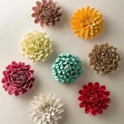 Ceramic Wall Flowers, 8