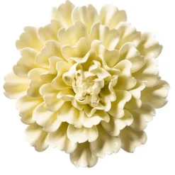 Ceramic Wall Flowers, 8" - Pale Yellow