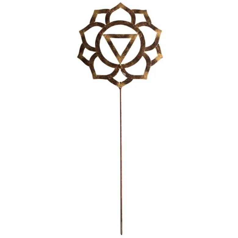 Chakra Symbol Garden and Planter Metal Stake - Confidence