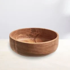Chiku Teak Wood Bowl, Medium