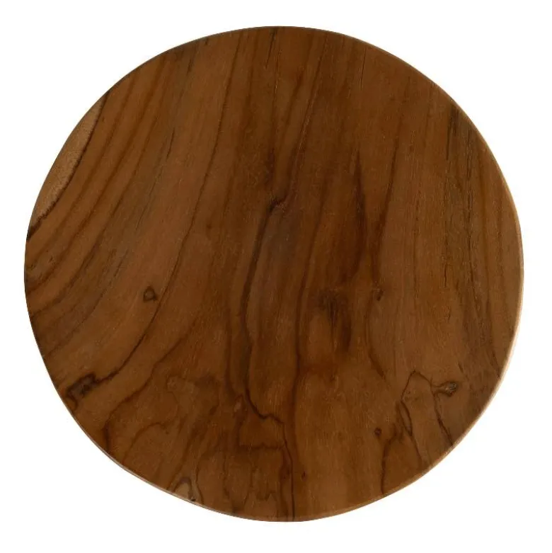 Column Pedestal Teak Wood Plant Stand