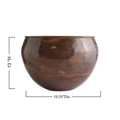 Copper Finish Hose Pot