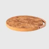 Cork Trivet with Leather Handle, 12"Dia.