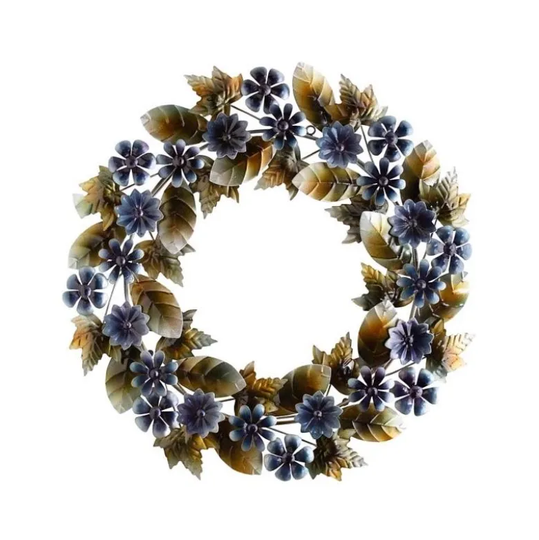 Cornflower and Chicory Metal Wreath