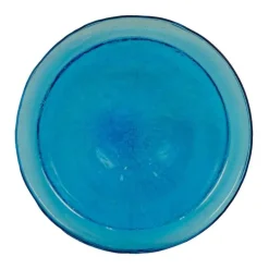 Crackle Glass Birdbath with Garden Stake