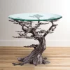 Cypress Tree Recycled Metal End Table