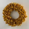 Dried 22" Natural Integrifolia Wreath, Saffron