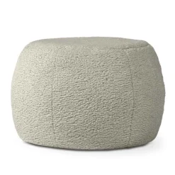 Ellis Boucle Pouf - Smoke