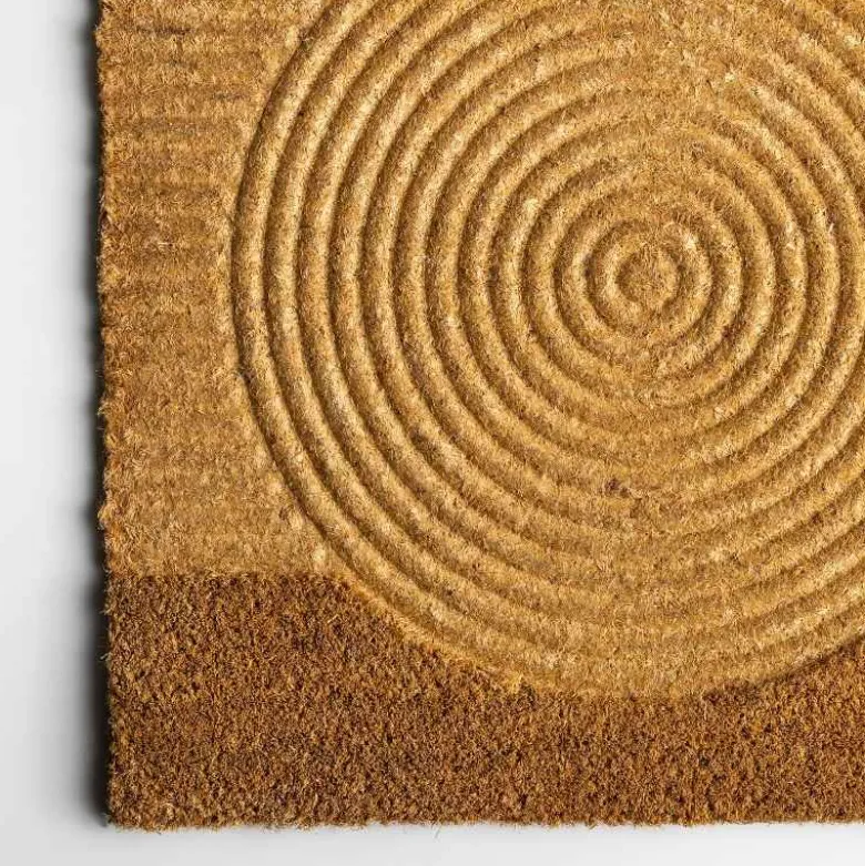 Embossed Coir Doormat Collection - Sand
