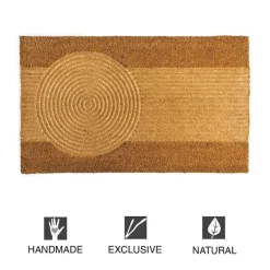 Embossed Coir Doormat Collection - Sand