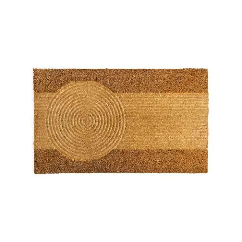 Embossed Coir Doormat Collection - Sand