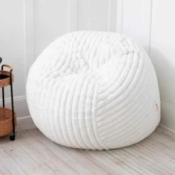 Extra Large Bean Bag Chair, 5' - Ivory