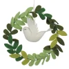 Felt Wreath with Hanging Peace Dove