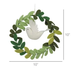 Felt Wreath with Hanging Peace Dove