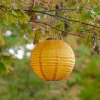 Festival Nylon Solar Lantern - Yellow