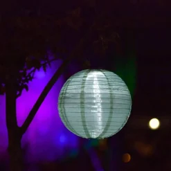 Festival Nylon Solar Lantern - Sage