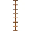 Floating Vertical Wall Shelf, 8-Shelf - Walnut