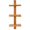 Floating Vertical Wall Shelf, 3-Shelf - Walnut