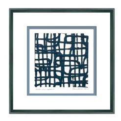 Framed Abstract Paper Wall Art - Mulberry Arte En Azul I