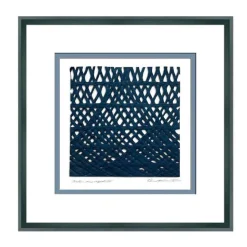 Framed Abstract Paper Wall Art - Mulberry Arte En Azul Set of 2