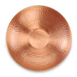 Freestanding Hammered Copper Birdbath