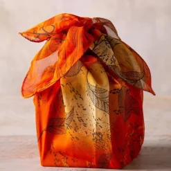 Furoshiki-Style Sari Fabric Gift Wrap, Set of 6