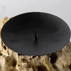 Gamma Wood Candle Holder