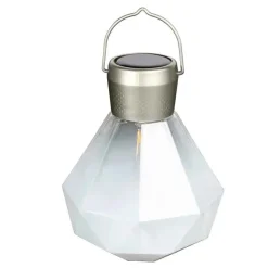 Gem Glass Solar Light - White