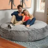 Giant Bean Bag Cocoon Chair, 6' - Gray Wolf