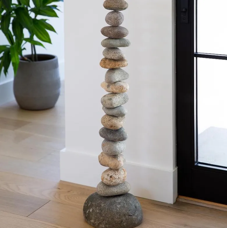 Giant Stone Cairn 36" Tower Sculpture