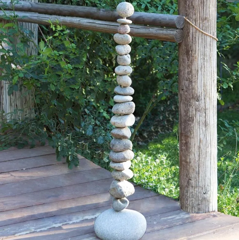 Giant Stone Cairn 36" Tower Sculpture