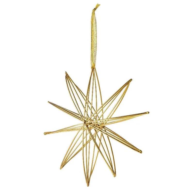 Gold Star Ornament, 8"Dia.