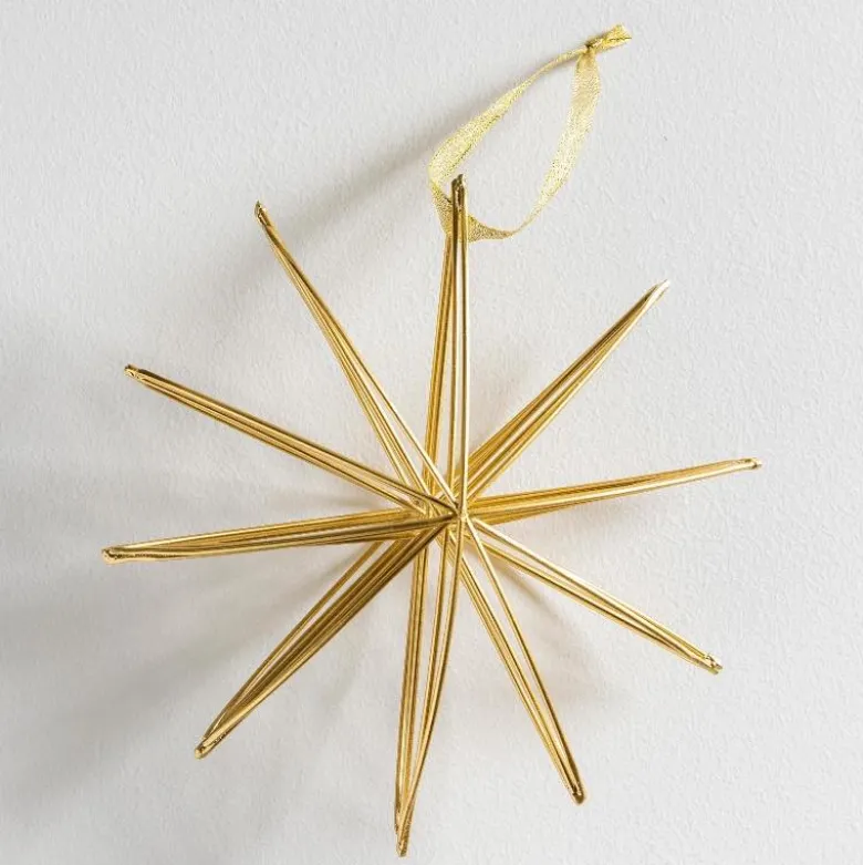 Gold Star Ornament, 8"Dia.